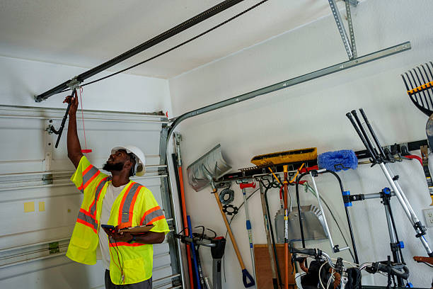 Professional Garage Door technician working in Toftrees, PA